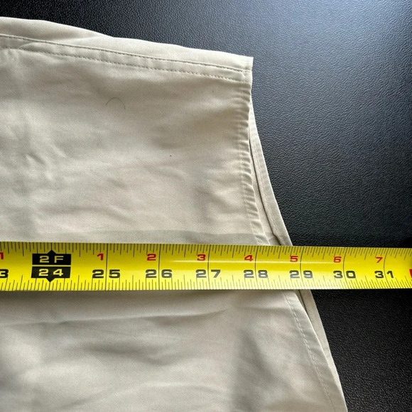 Alfani Men’s Medium Khaki Button Front Shirt Long Sleeve Minimalist Career‎ - Picture 8 of 12